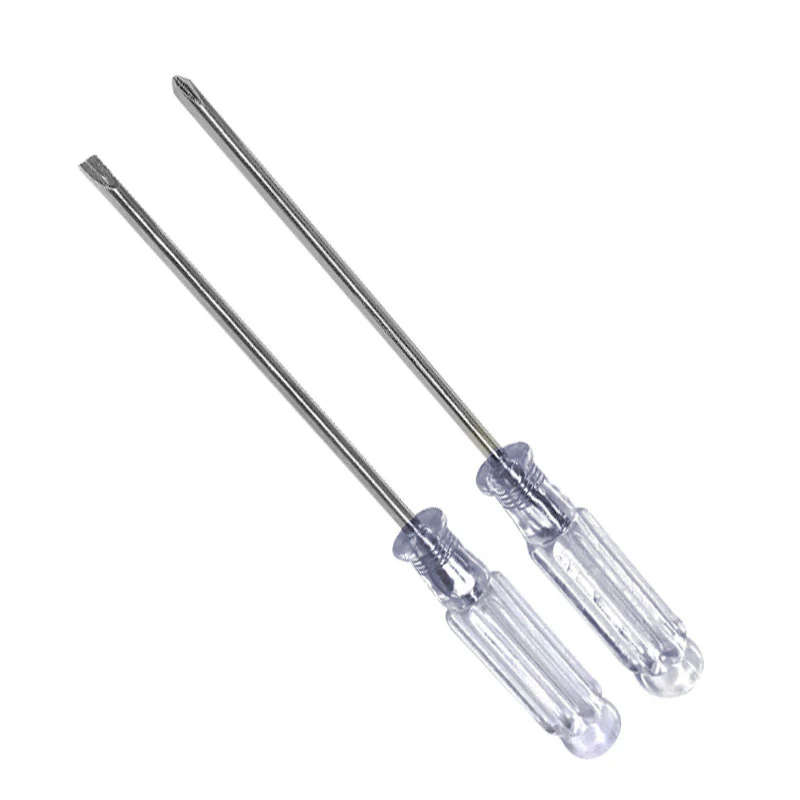 10Pcs Crystal Transparent Screwdriver Cross 9cm 12cm Shaped Transparent Handle Screwdriver for Mobile Phone Repair Toy Gift Tool