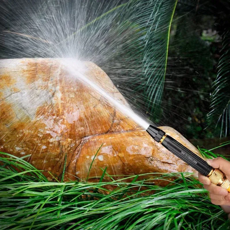 Portable High Pressure Washing Water Gun Adjustable Nipple Type Direct Spray Car Wash Nozzle Home Garden Shower Watering Hose