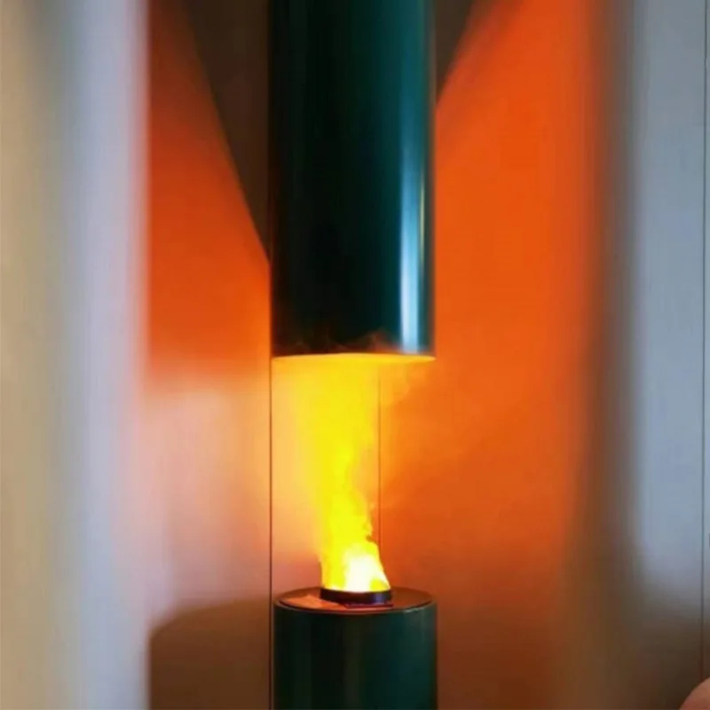 Smart Home 3D Atomized Fireplace with LED Colorful Flame Smart Humidifying Fireplace with Remote Control Auto Shut-Off Timer