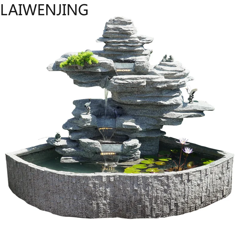 

SGF courtyard rockery flowing water fountain circulating fish pond decoration lucky ornament
