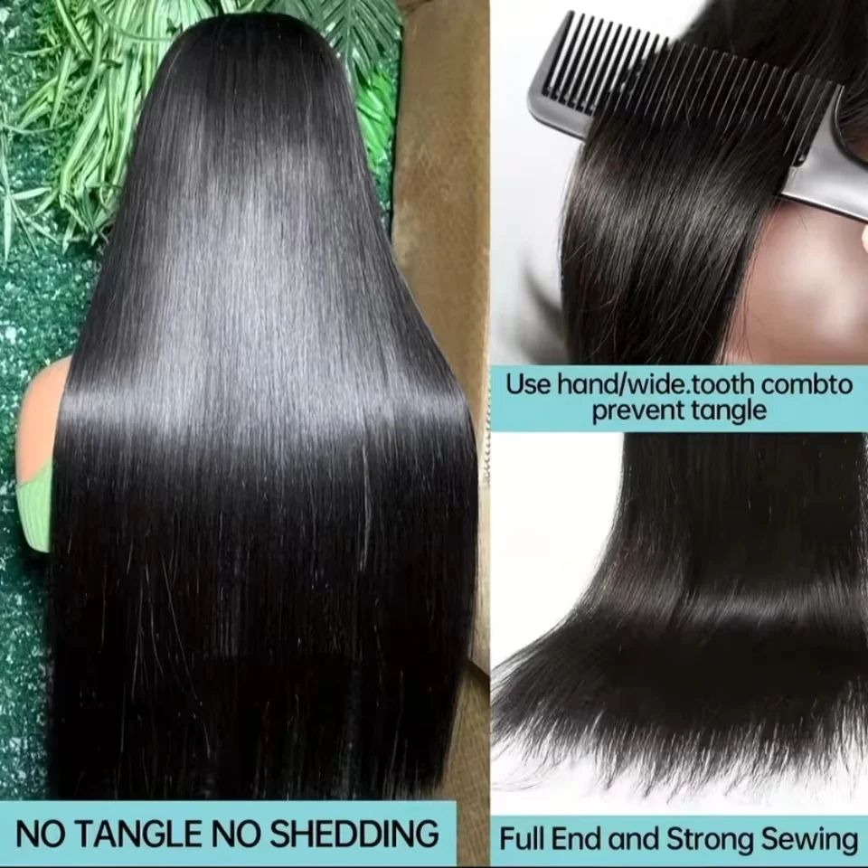 13x6 Lace Front Wigs Human Hair for Women 200 Density 13x6 HD Transparent Lace Front Wigs Human Hair Pre Plucked Straight Glueless Lace Frontal Wigs Natural Black