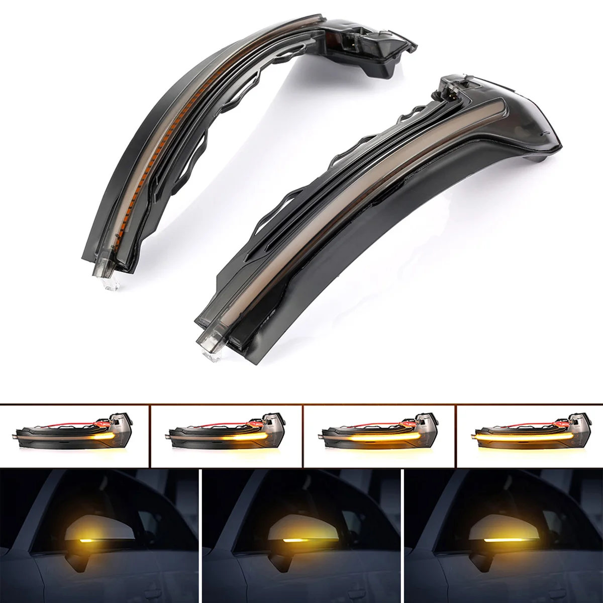 2X Dynamic Turn Signal Lamp LED RearView Mirror Indicator Blinker Repeater Light For AUDI A3 S3 8V RS3 2013 - 2017 2018