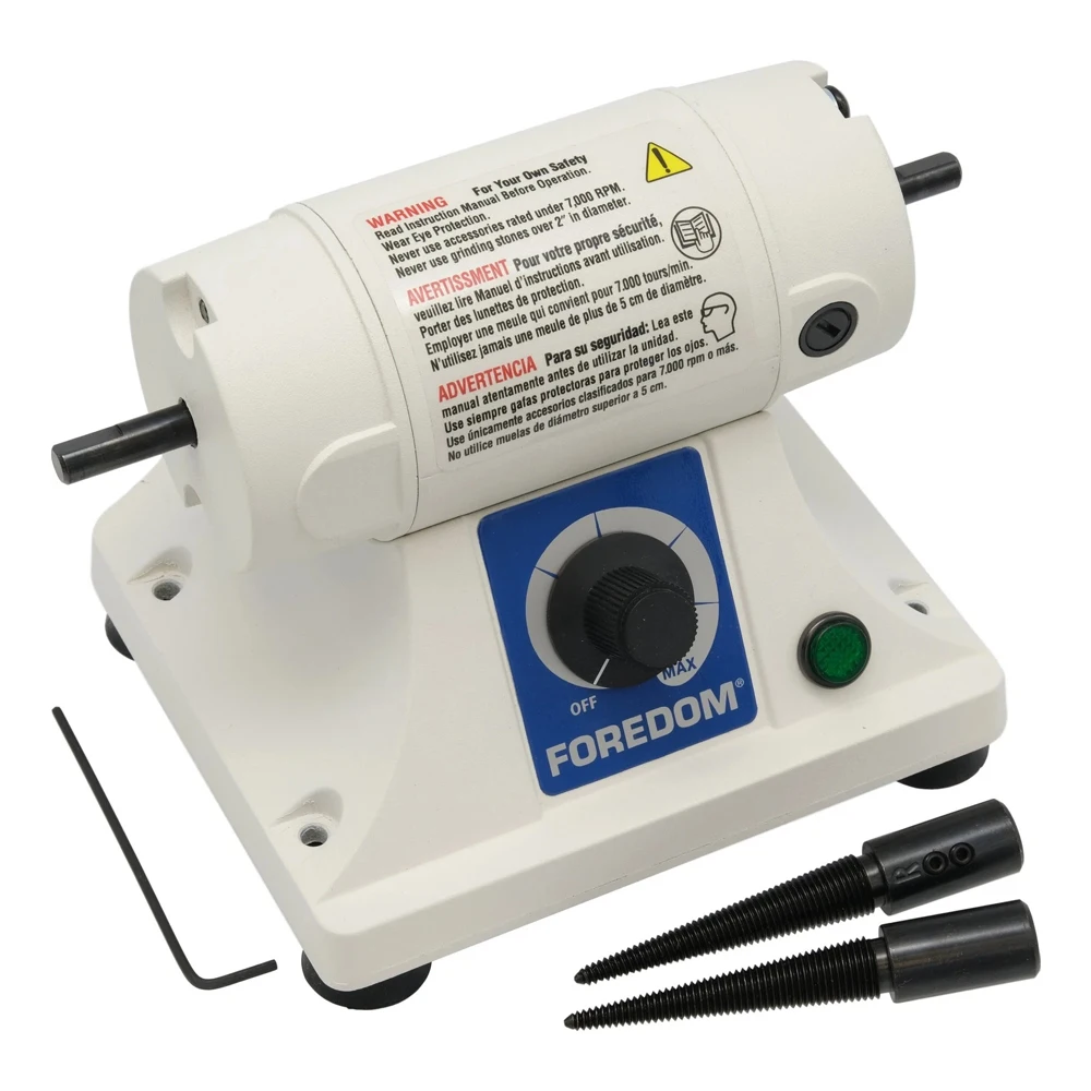 Foredom M.BL Bench Lathe Machine 230V EU Plug 500-7000RPM Variable Speed Jewelry Polishing Buffing Machine with Tapered Spindles