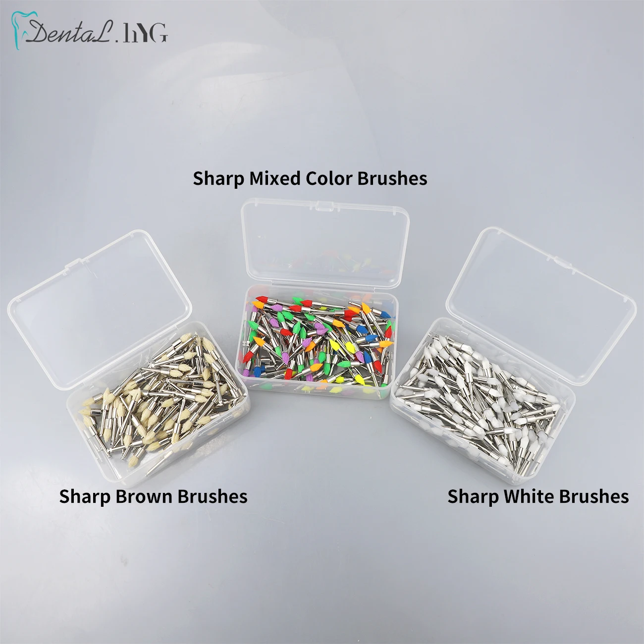 100Pcs Dental Polishing Brush Nylon Wool Cotton Wheel Prophy Cup Teeth Polisher Alumina Silicon Jewelry Buffing Latch Flat Bowl