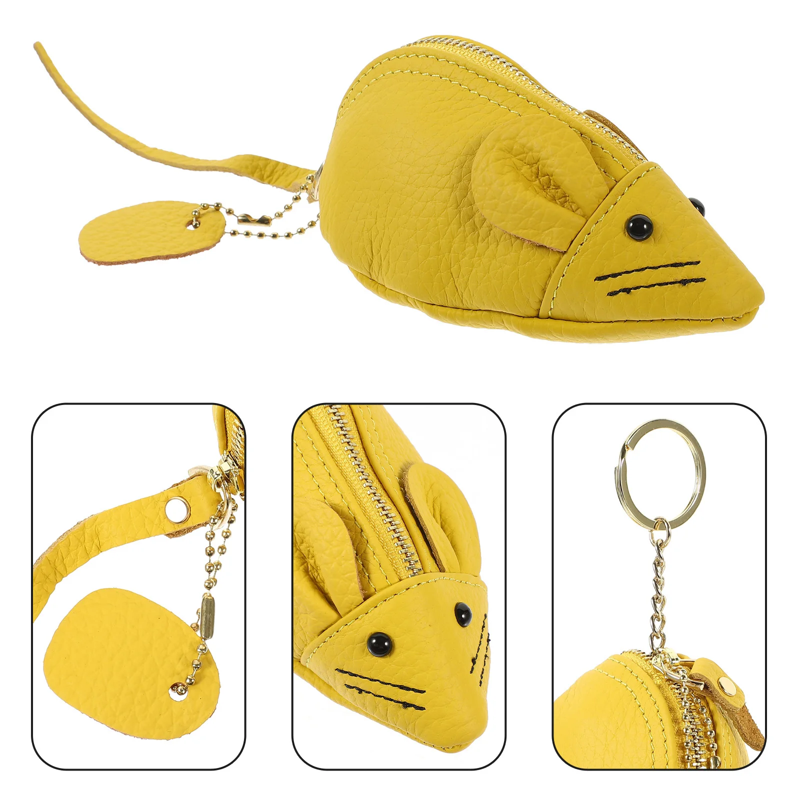 

Adorable Cartoon Mouse Coin Pouch Supple Storage Bag Portable Earphone Cash Holder Gift for Girls Children Cartoon Coin Bag
