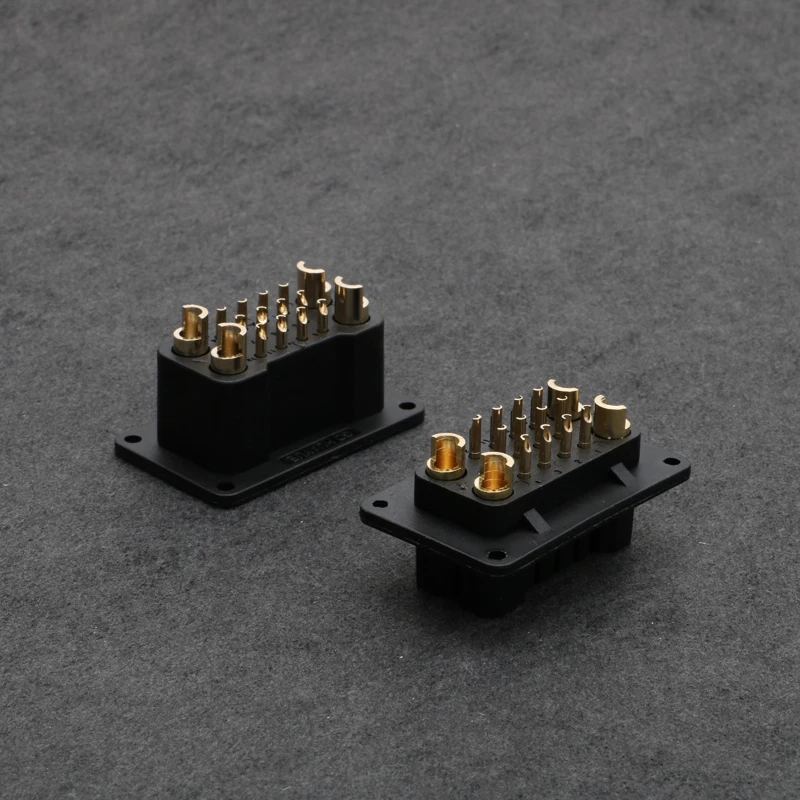 1Pair DC500V 90A Male/Female Connector Copper Gold-Plated Pin Aviation Model Controller Plug Reverse Insertion Prevention Design