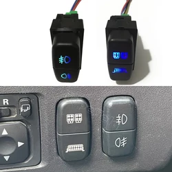 Dual Key Switch LED Fog Light Spotlight Power Headlight DRL Lamp Control Button For Mitsubishi Pajero V73 V93 V97 LancerEX ASX