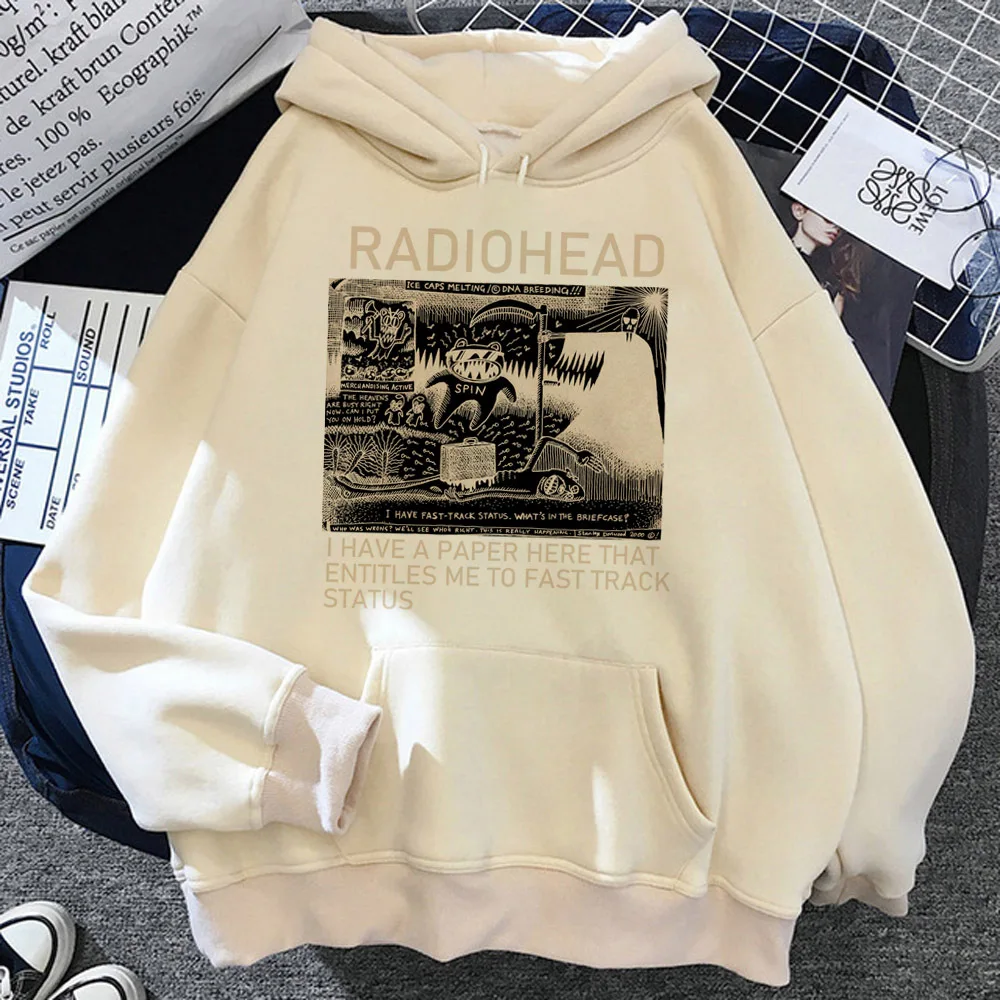 

Radiohead hoodie Y2K printed design manga comfortable girl hoddie tracksuits Japanese casual wear printed design soft fabric