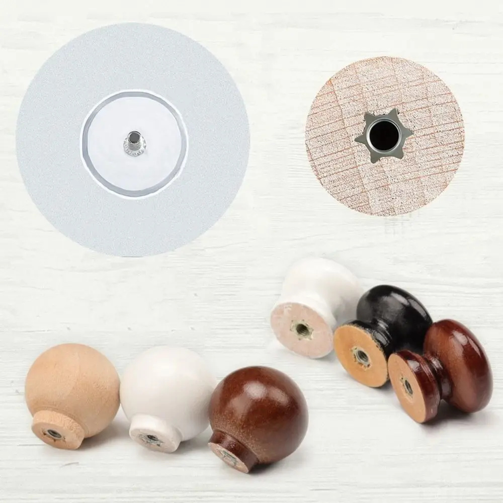

2Pcs Self-adhesive Wooden Hook Wardrobe Handle Coat Peg Wood Wall Hook Push-pull No Drilling Door Drawer Knobs Bedroom