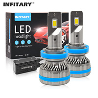 Infitary H11LED Car Headlight  Bulbs 30000LM CANBUS H8 H9 Lamps  6500K 12V 24V Truck Vehicle Light 120W Auto Headbulbs