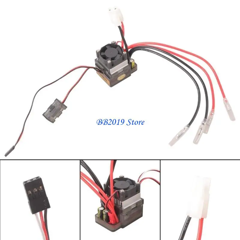 Q0KB Dual Way Brushed Motor Electronic Speed Controller 320A BEC 5.6V/2A ESC 2-4 cells Lipo RC Car /Buggies/Trucks/Tanks