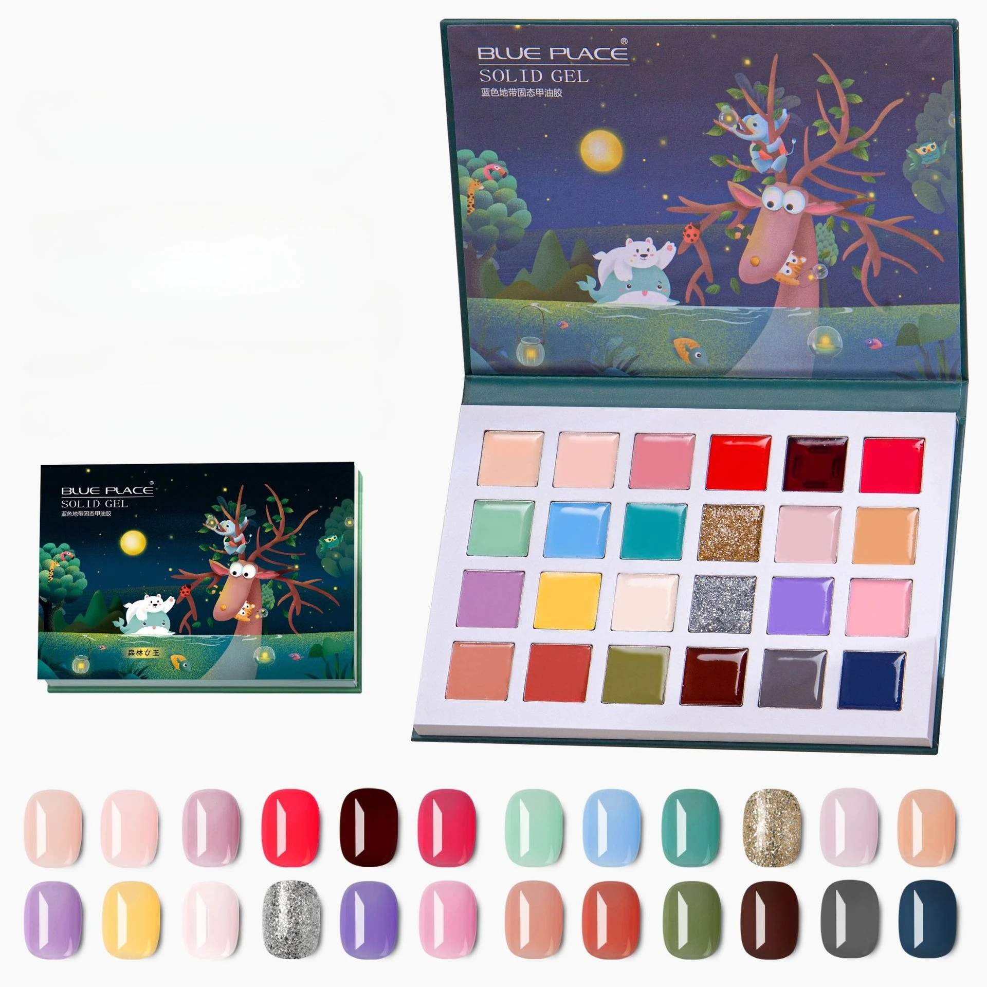 24 Kleuren Effen Nagellak Gel Nail Art Kleurrijke Nagel Gel Polish Palet Manicure Ingeblikte Crème Semi-permanente UV gel Vernissen