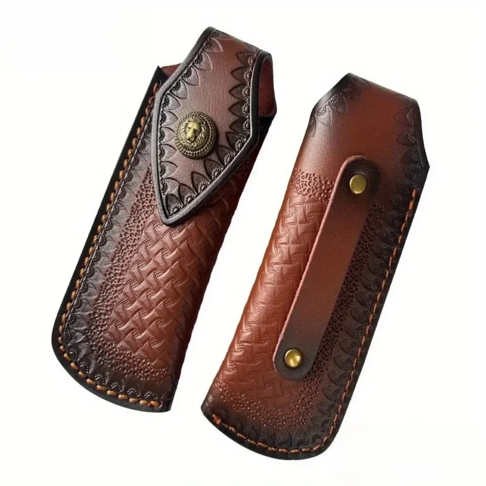 

Folding Knife Sheath Leather Knife Sheaths for Belt Loop Portable Folding Knife Sheath for Camping Hunting Jungle Exploration