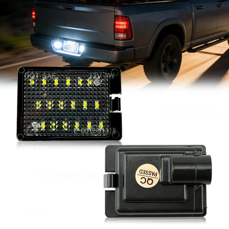 2 uds lámpara de luz LED de matrícula para Dodge Durango 2014 2015 2016 2017 2018 2019 2020 2021 reemplazo de montaje 6000K WhiteIP67
