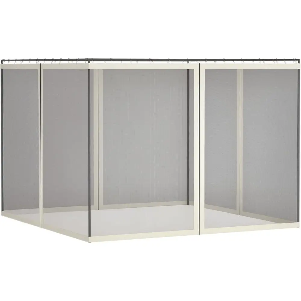 

Сменная сетчатая боковая сетка 10' x 13' с застежкой-молнией, белая