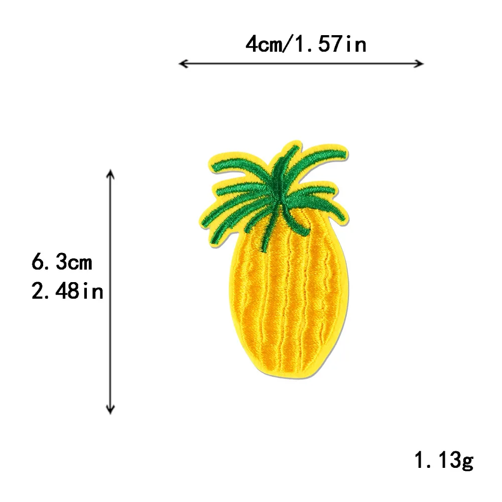 1-częściowe kreskówki śliczne naszywki ananasowe DIY żelazko na plakietce do szycia owoców aplikacje hurtownia odzieży Logo