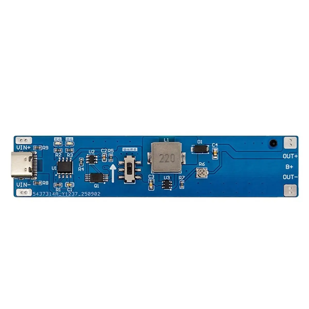 A49T Type-C 18650 Lithium Battery Boost Step Up Module 3.7V to 9V 12V 1A Charging Discharge Booster Regulator Module