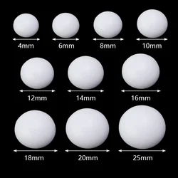 10pcs/Lots 4 6 8 10 12 14 16mm Natural Stone Bulk Round White Jade Cabochons Bead for DIY Jewelry Pendant Handcrafts Accessories