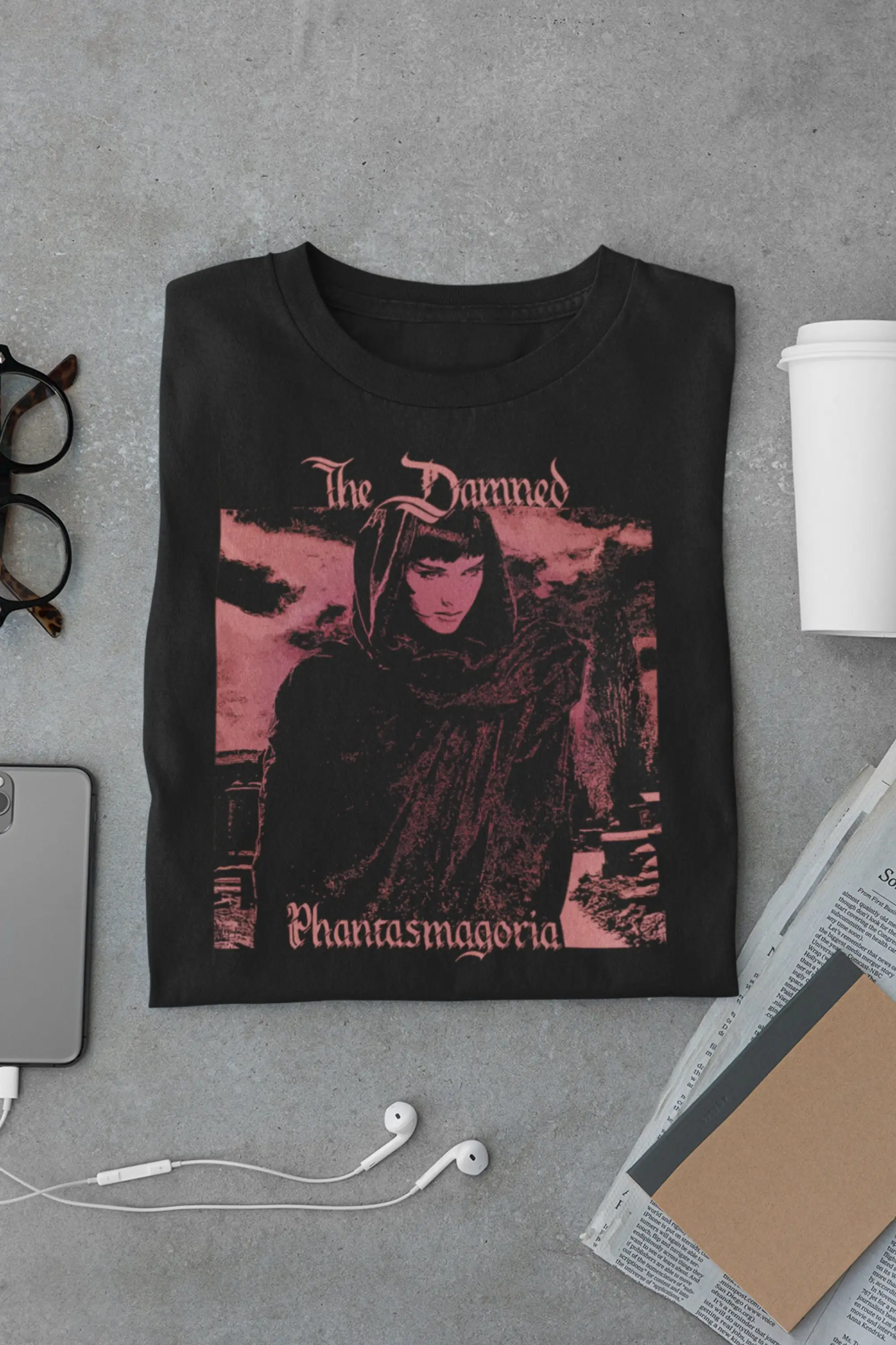 The Damned Band T Shirt Concert Outfit Tour 2023 كلمات قائمة المجموعة Merch ملصق جيرسي