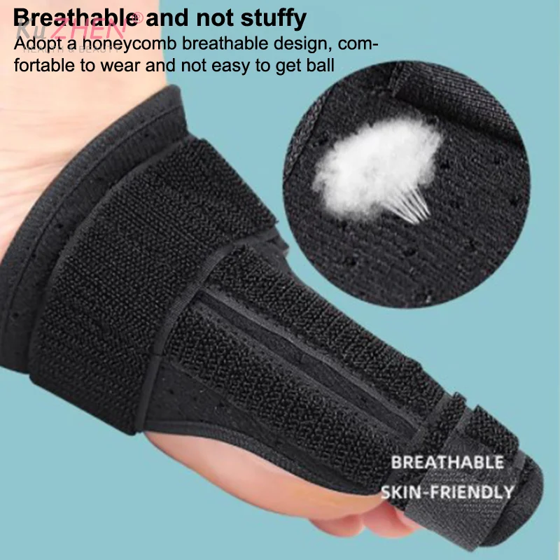 1 pz cinghia fissa borsite correttore regolabile alluce valgo ortesi correttore traspirante borsite per la correzione dell'alluce valgo