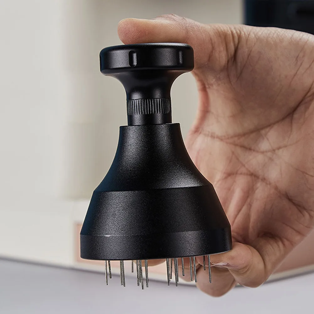 

Professional Espresso Grounds Needle Distributor Tamper for 51 53 58mm Portafilters Uniform Coffee Powder Distribution