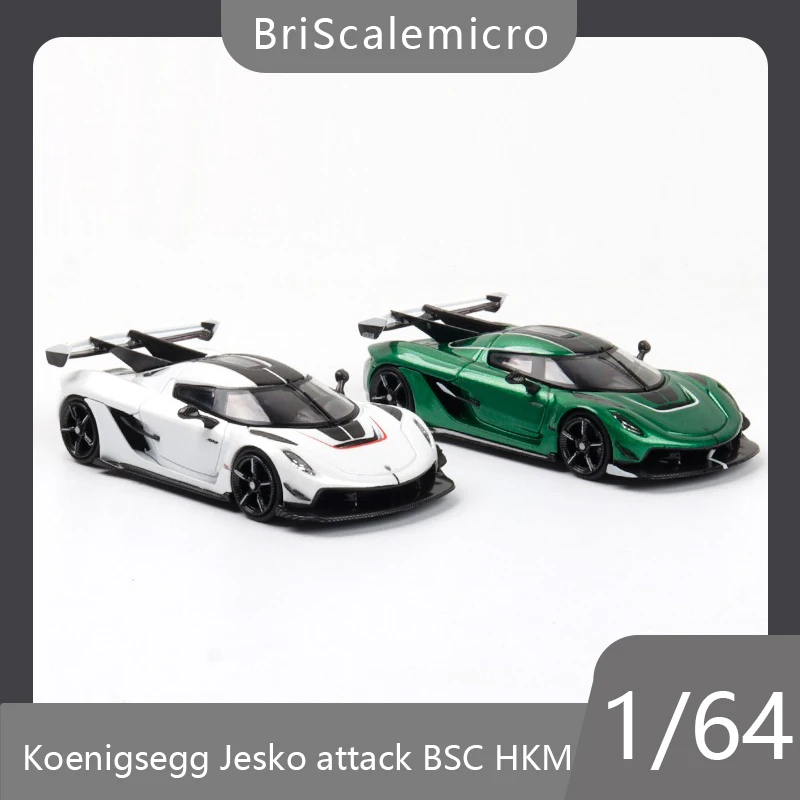 BriScalemicro 1:64  Jesko attack BSC HKM simulation alloy car model collection ornament boy toy birthday gift