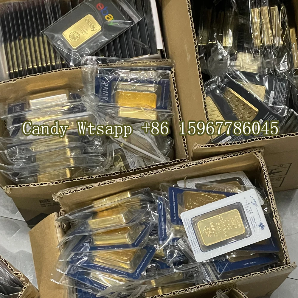 مضخة 1 أونصة/2.5 جرام/5 جرام/10 جرام/20 جرام/50 جرام/100 جرام بجعة النحاس السويسري بار 24 كيلو مطلية بالذهب سبائك السبائك غير المغناطيسي فريد الرقم التسلسلي الحرفية #1