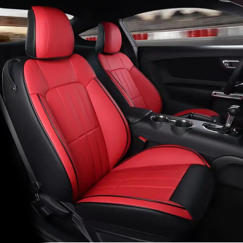 Custom Fit for 2015-2025Mustang Car Seat Covers Full Set Durable Material for Ford Mustang GT Coupe Mustang Convertible