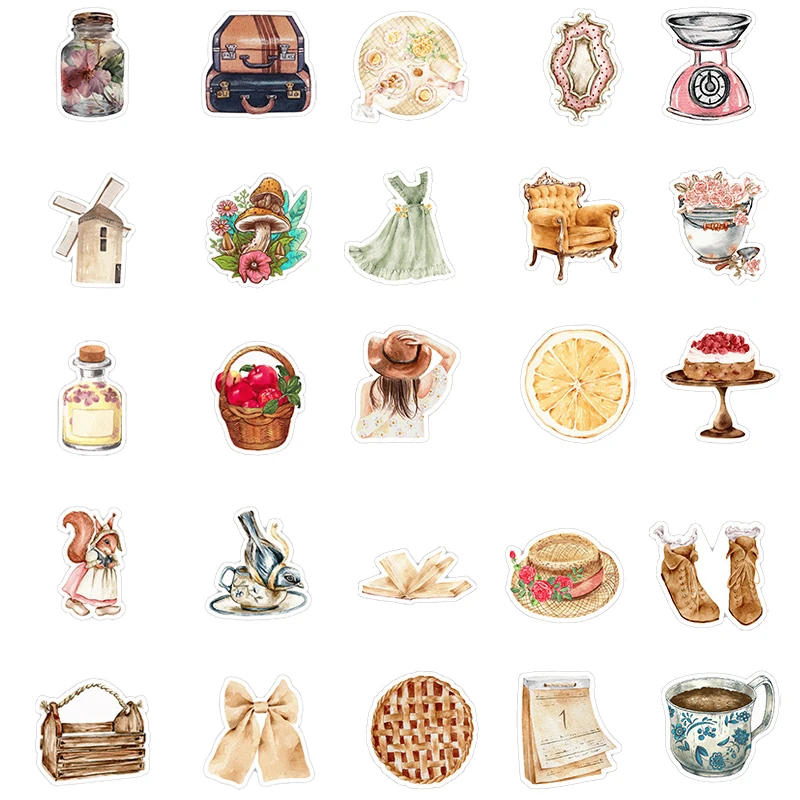 50PCS Creative Life Mixed Graffiti Stickers Aesthetic Self-adhesive DIY Motorcycle Luggage Stationery Helmet Decoration Decals