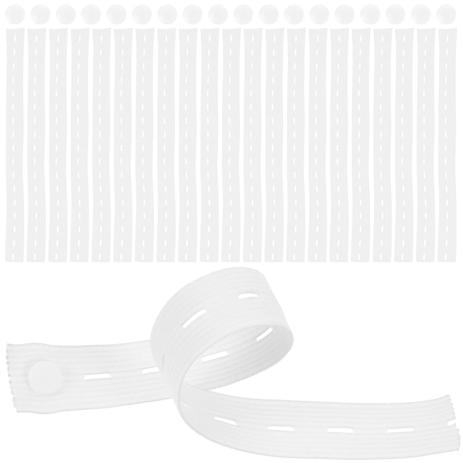 

50pcs Clothes Storage Elastic Band Adjustable Clothing Organizing Straps For Closet Cabinet Drawer Travel Garment Storage Tool