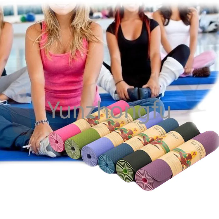 1830*600*6Mm Non-Slip Thick Yoga Mat De Yoga Tasteless Fitness Gym Exercise Sport Pads For Beginner Rollable Rubber