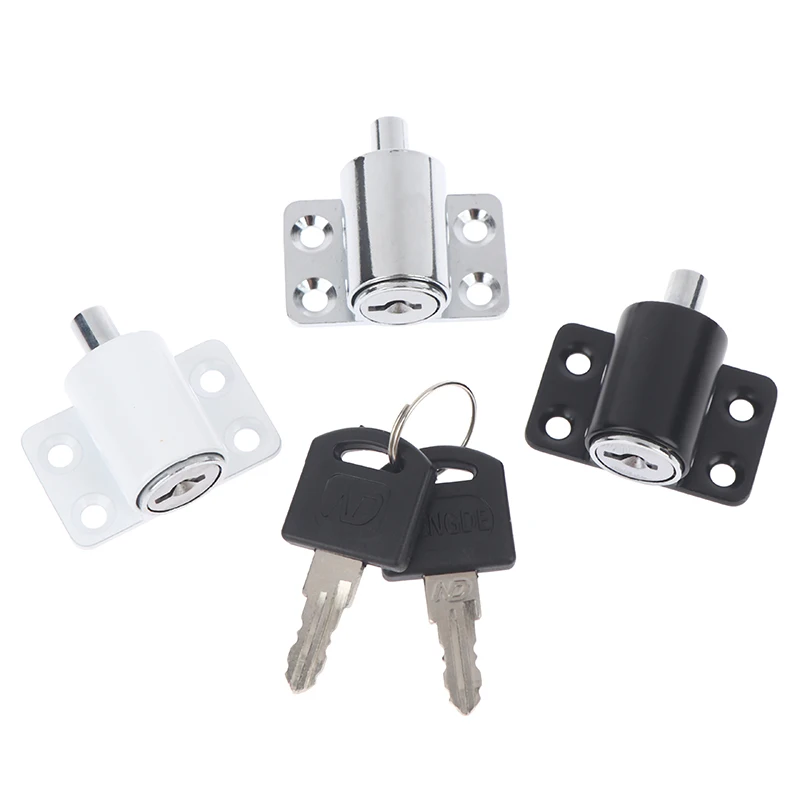 **2 Keys 1 Set Sliding Door Window Locks With Baby Child Safety Protection Door Security Lock Catches Push-pull Window Limiter