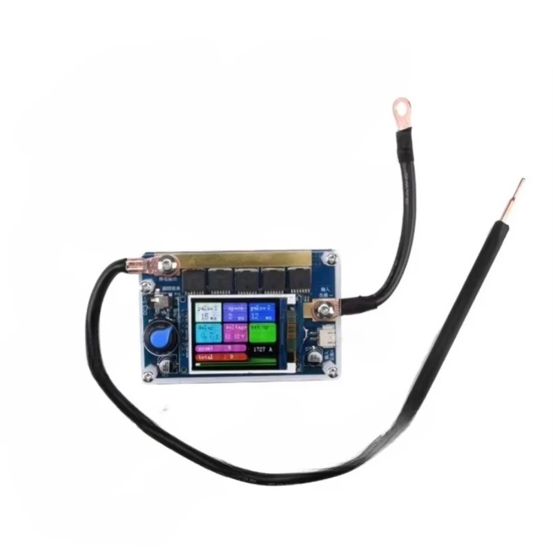 XQ01 Mini Spot Welder Control Board Portable Digital Display Spot Welding Machine 7-14V Battery DIY 18650 Battery Pack English