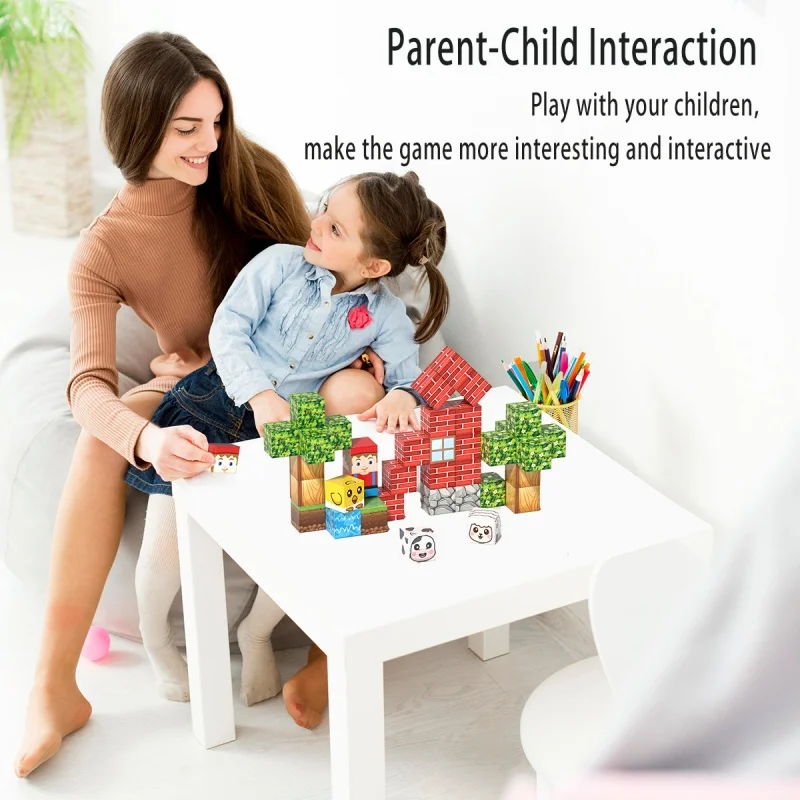 Mini Cubes magnétiques pour enfants, ensemble d'apprentissage STEM, jouets de Construction portables avec boîte de rangement en fer pour garçons et filles, cadeau de voyage d'anniversaire