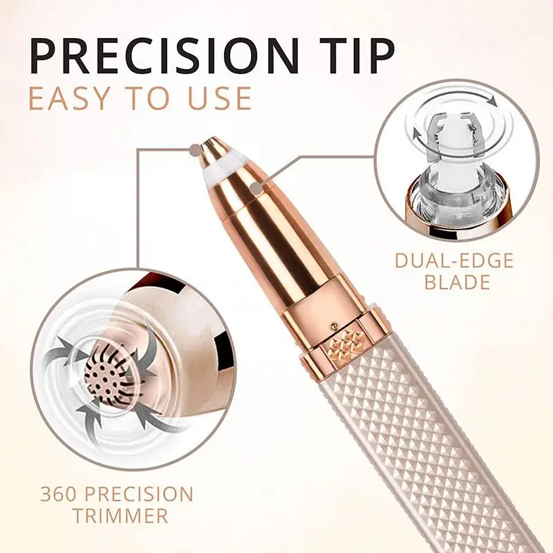 Electric Eyebrow Trimmer 2 In 1 Precise Eyebrow Trimmer Ladies\' Lipstick Shaver Multifunctional Makeup Tools Beauty Products