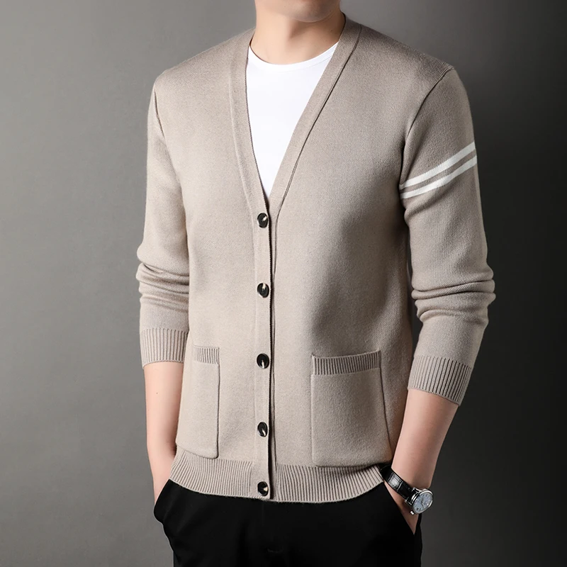 

Cardigan Sweater for Men New Trend for Autumn 2025 V-neck Sweater Casual Knitwear Jacket Men's Clothing