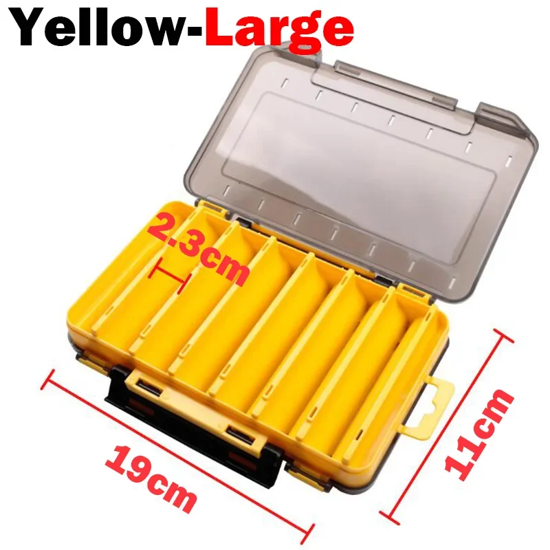 OUTKIT Double Sided Fishing Tackle Box 12/14 Compartment Lure Hook Fishing Bait Lure Hook Storage Box Storage Box Multi-function image 6