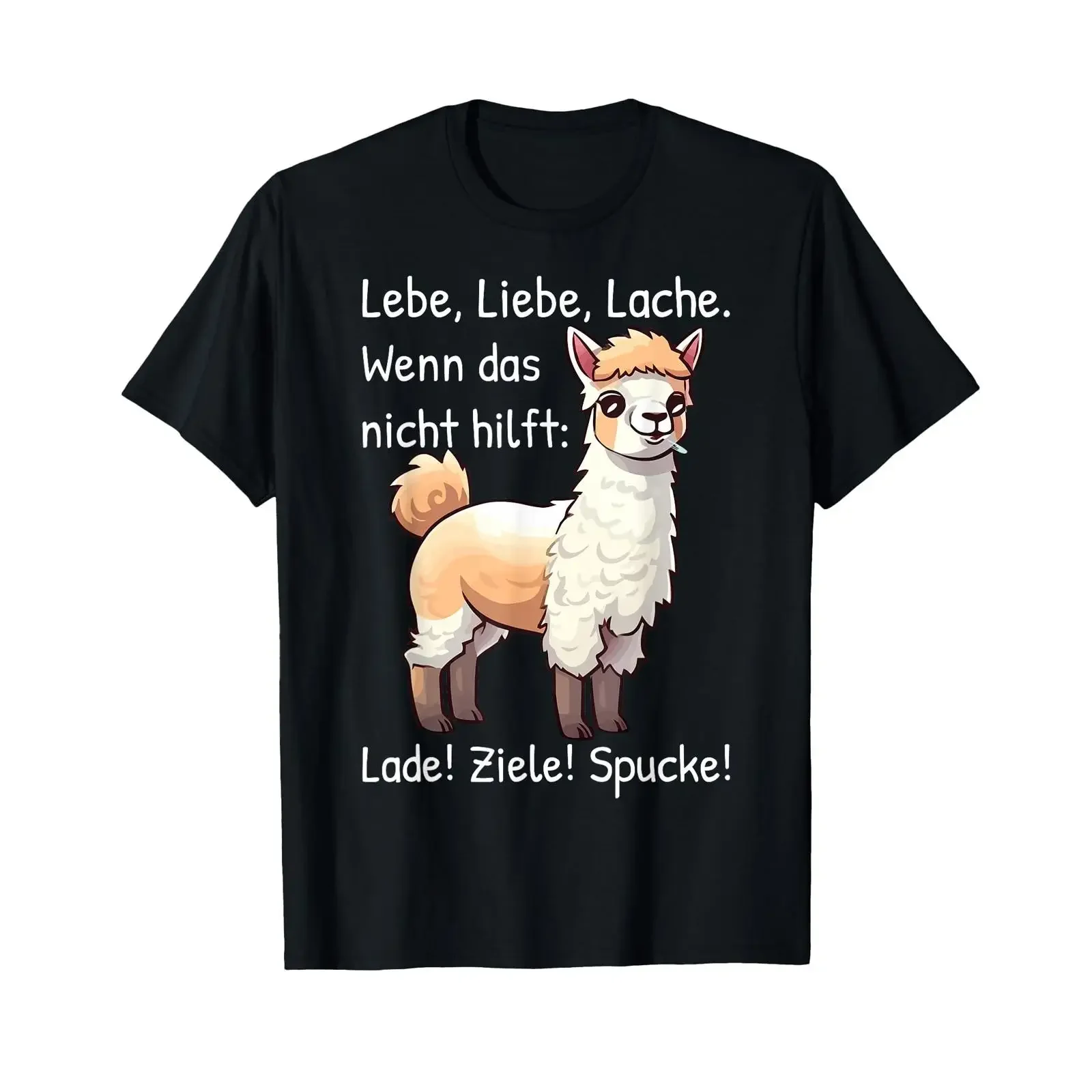 Llama saying Alpaca Live Love Laugh T shirt vintage Washed Casual Stylish graphic homme fashion Breathable designer clothes