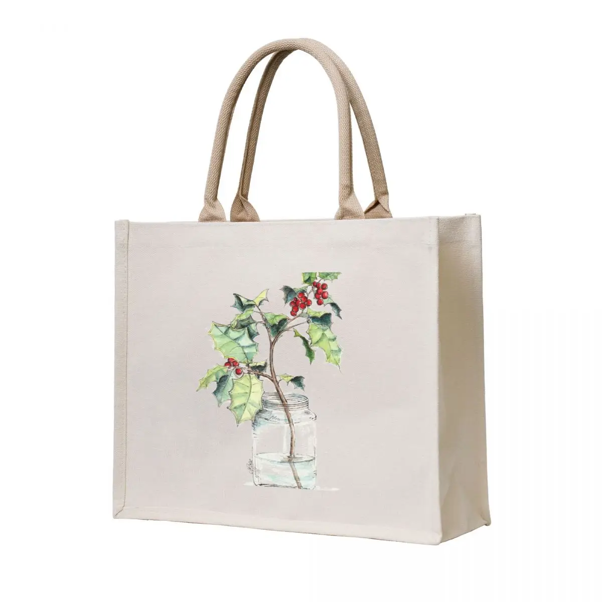 

Christmas Holly Tote Bag ecological bags shopper bag woman Women's bags