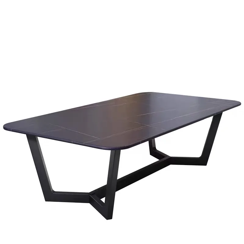 

Living room household reception rectangular rounded rock slab tea table coffee table