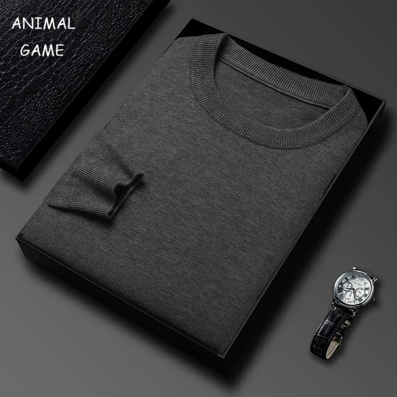 

Animal Game Mens Crewneck Sweater Casual Knitted Thermal Pullover Sweaters Lightweight Dress Sweater Long Sleeve Fit Pullover