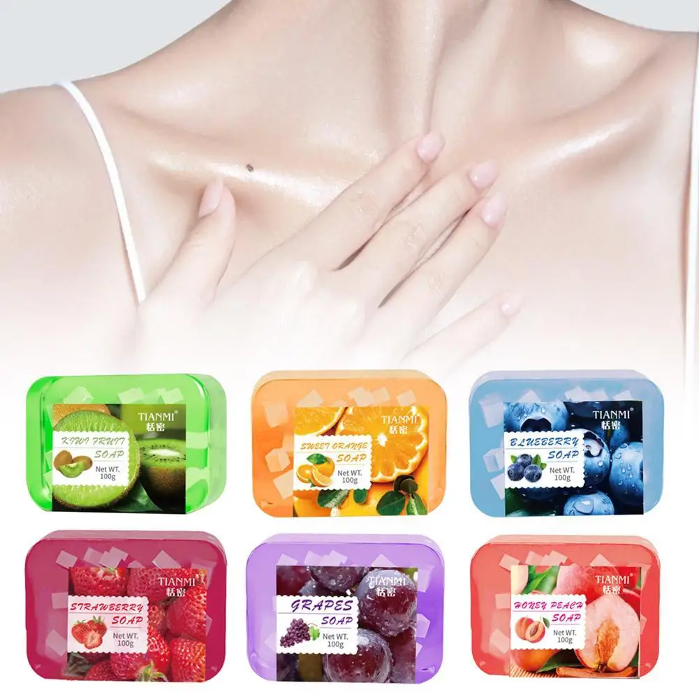 

Fruit Scented Soap Bar, Kiwi Grape Peach Blueberry Sweet Orange Aromatherapy Soap, Natural Hand & Body Soap, Gift for Women