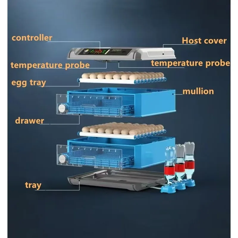 Wholesale  Automatic High Quality Mini Electric Double Dc12v Ac220v Chicken E-gg In-cubator E-gg Hatching Machine