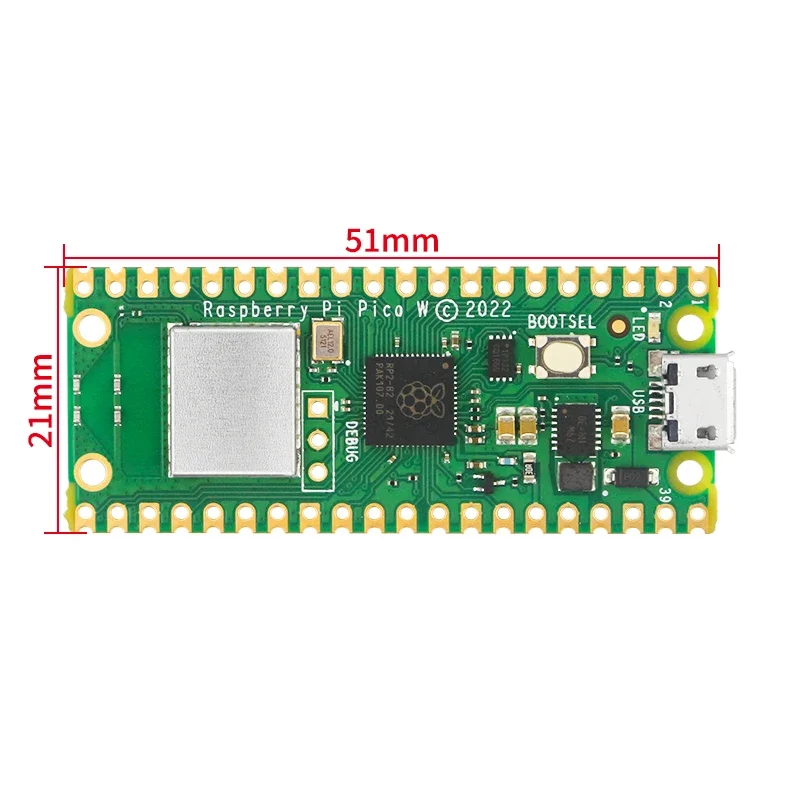 New Raspberry Pi Pico W With Wireless WiFi RP2040 Microcontroller Development Board Optional Acrylic Case GPIO Header