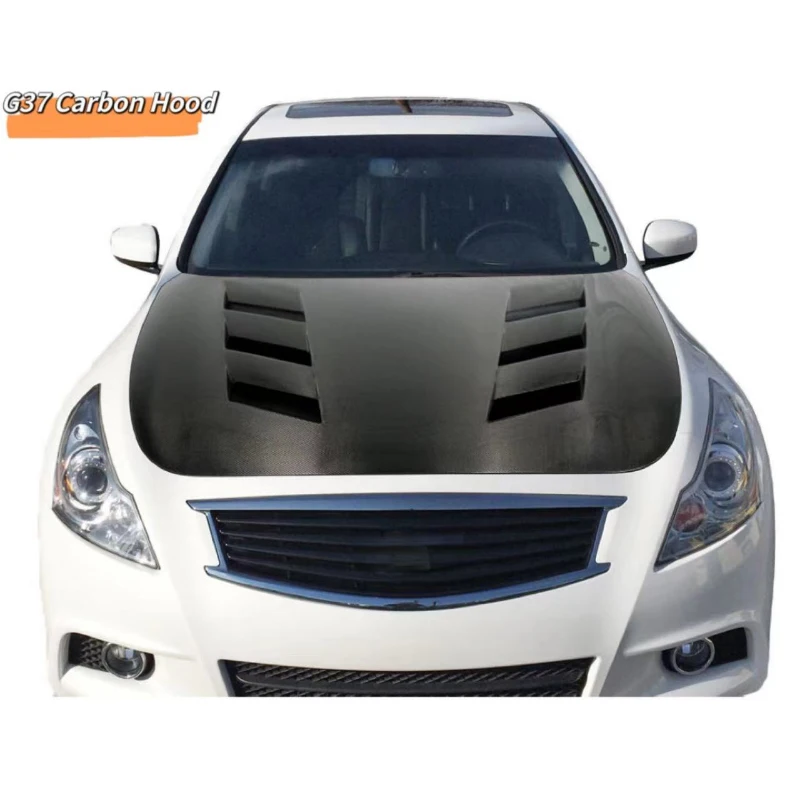 

2007-2013 G37 Coupe Carbon Fiber Bonnet AMS Styling High Durability Engine Cover Upgrade Accessories