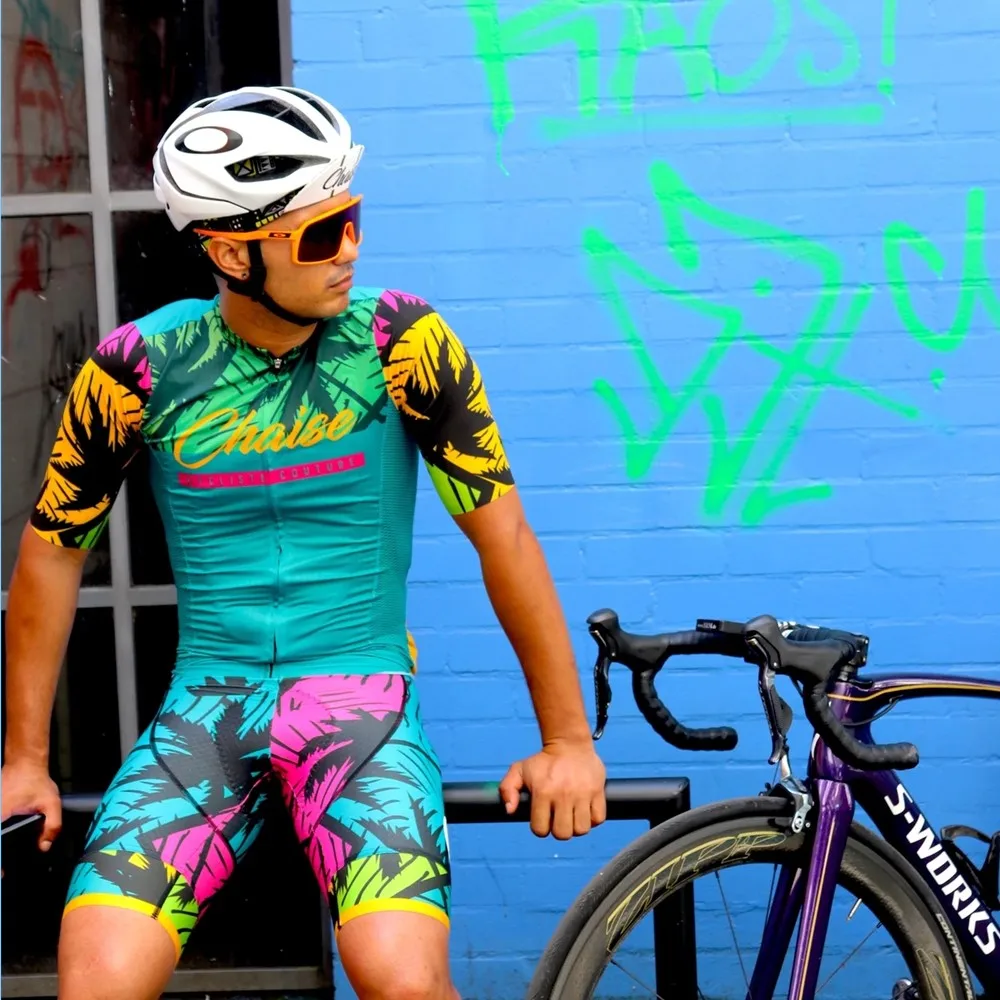 Tuta da Triathlon a Maniche Corte da Uomo, 2024 Nuovi Ciclismo Body Skinsuit All'aperto Sportswear MTB Body Trisuit Cycling Skinsuit with Gel Pad per Nuoto/Corsa/Ciclismo (TYP-8,M