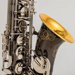 New W037 Free Promotional Saxophone Alto Black Nickel Silver Alloy Alto Sax Brass Musical Instrument With Case Mouthpiece