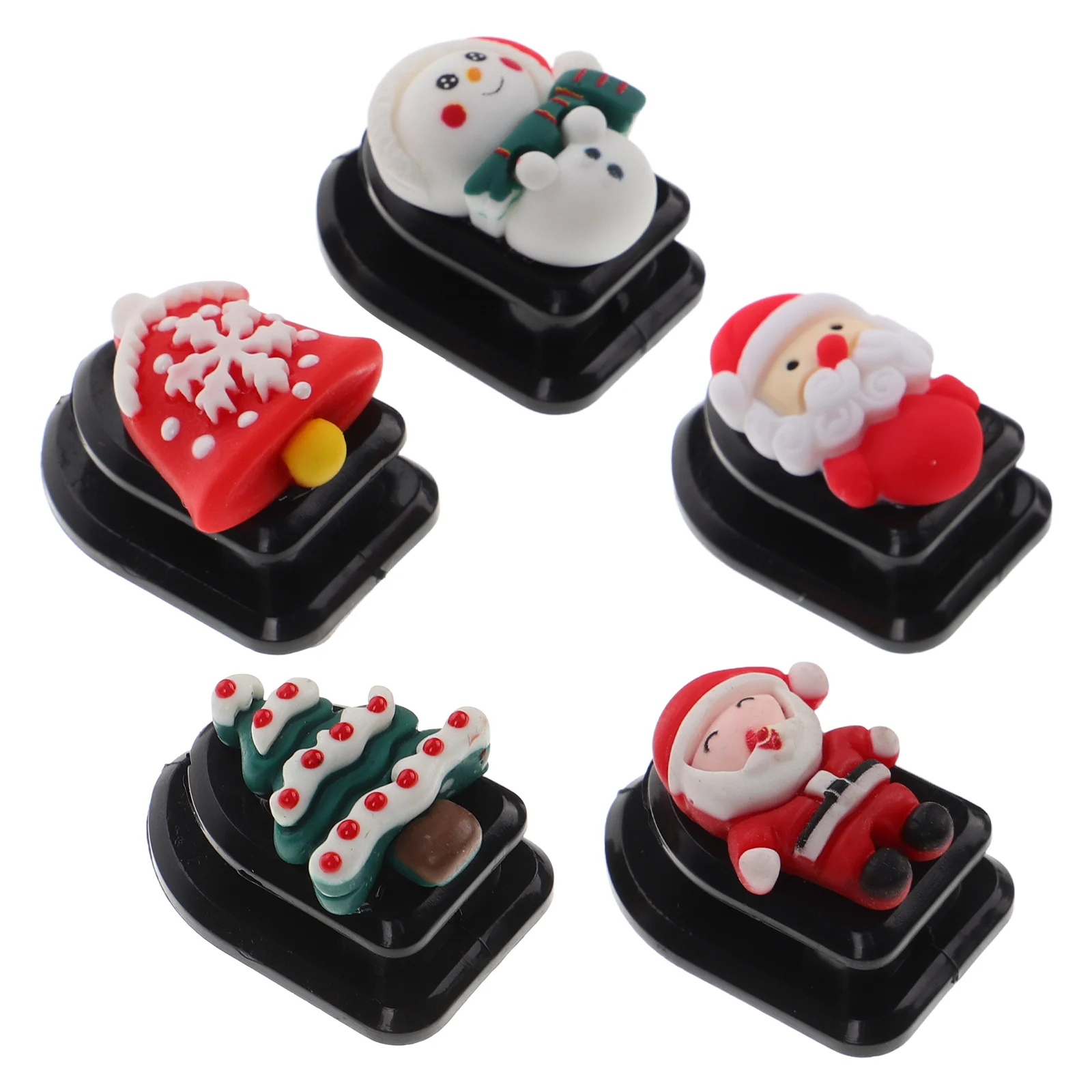 

5pcs Christmas Hook Dashboard Adhesive Bag Hanger Mini Sticky Hooks For Car Interior Dash Decor Car Hanger Hooks Organizers