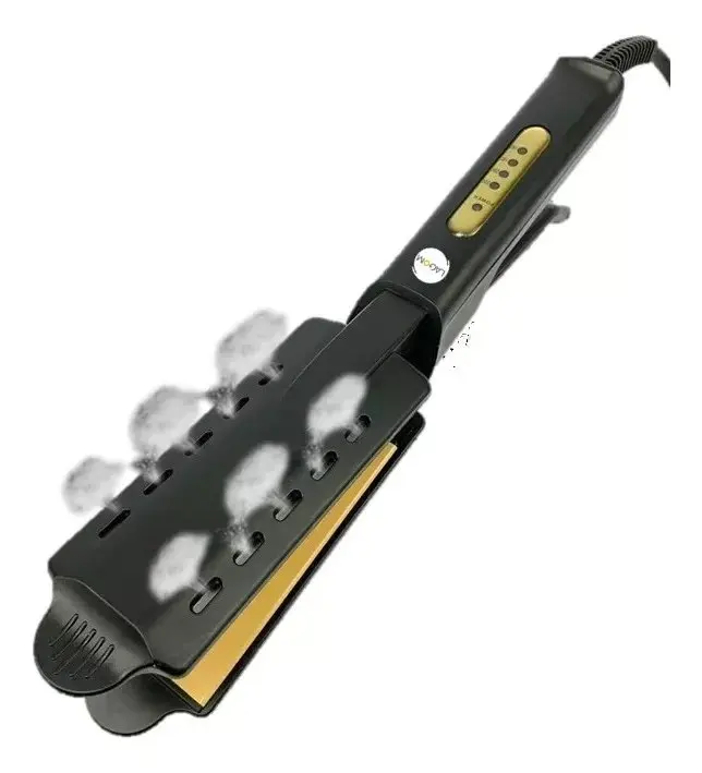 Plancha Para Cabello De Vapor 220° Lagom Rd-216 Cerámica Turmalina Iónica Calentamiento Rapido Costante Ajustable Alisa Pelo Húmedo Sin Encrespamiento Herramienta De Tratamiento De Peinado Profesional