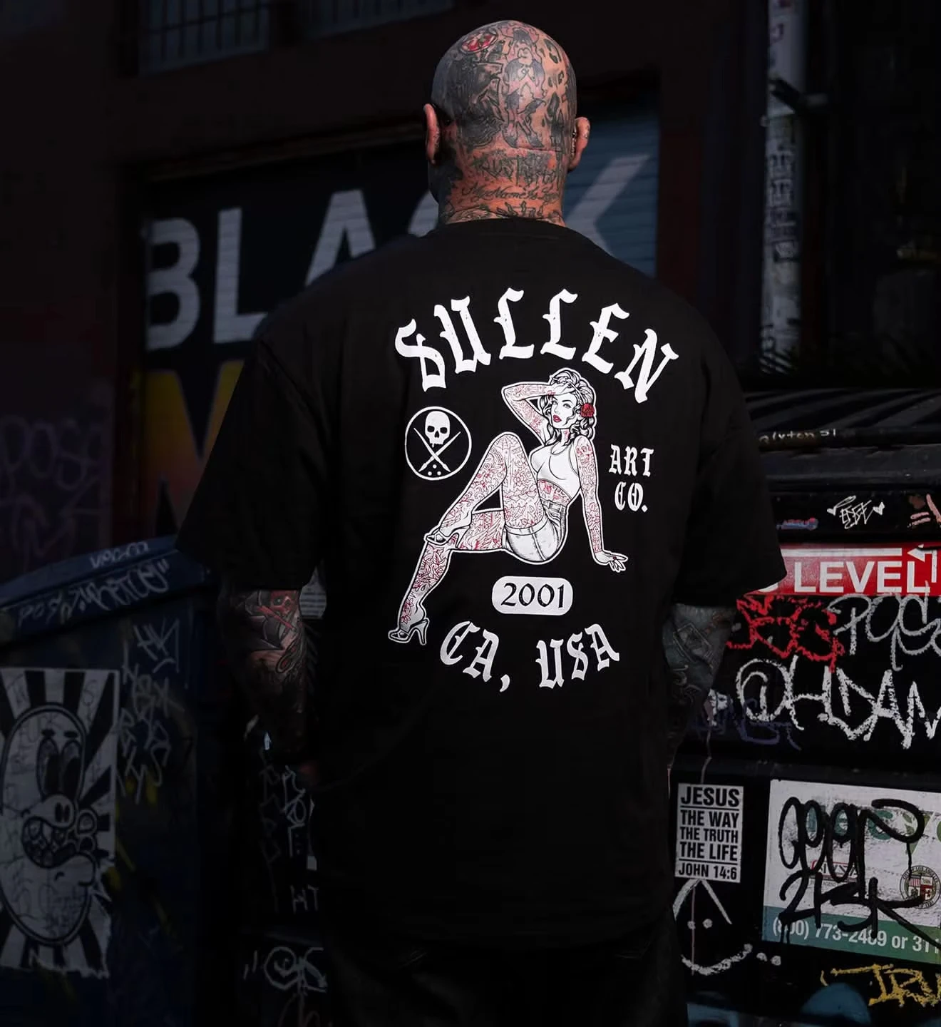 2026 Cali Pin Up Tattoo Art Street Trend Fashion Casual T-Shirt Men's and Women's Luxury Brand Top